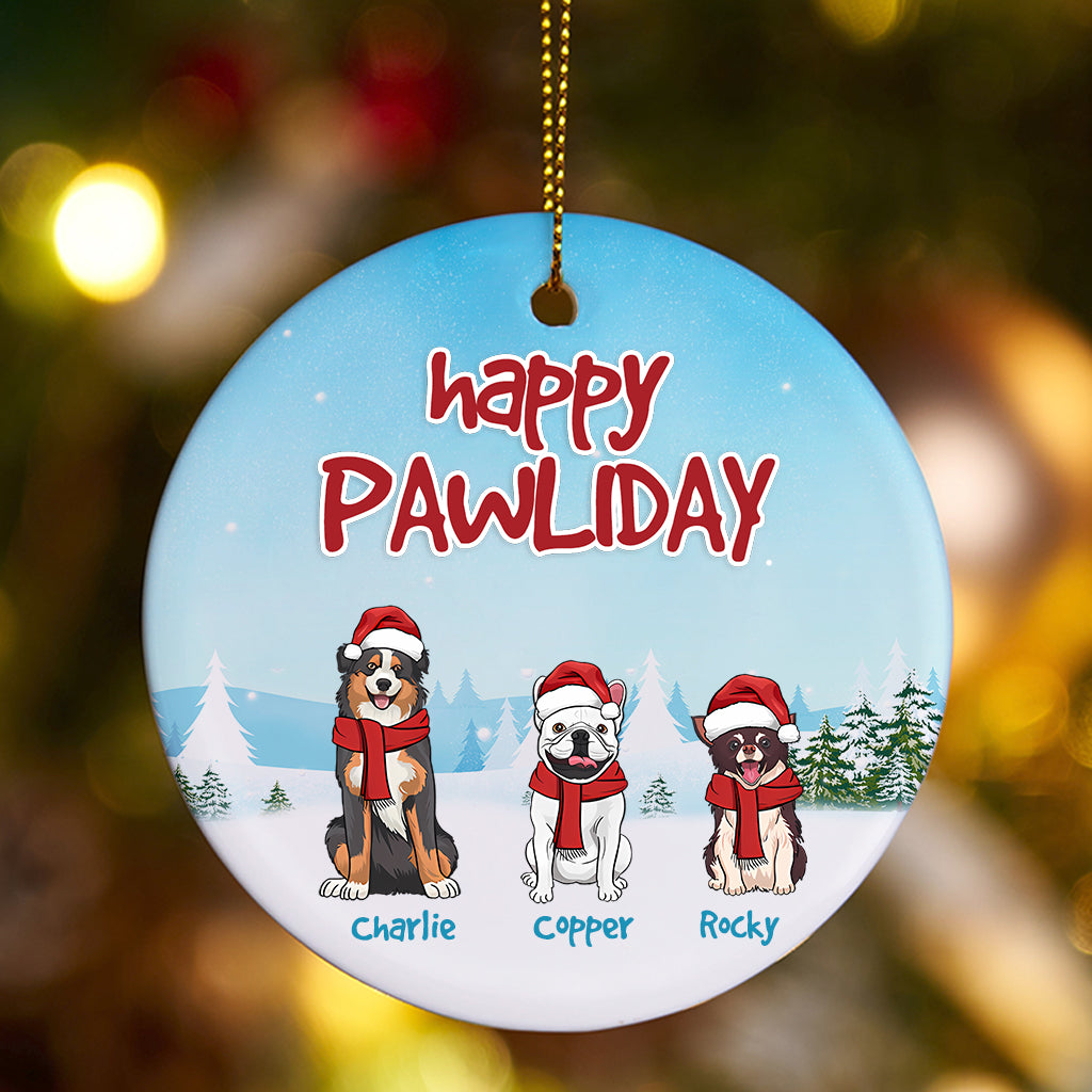 Happy Pawliday - Personalized Christmas Ornament