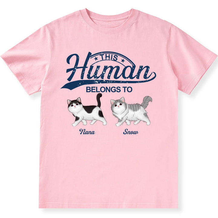 This Human Belongs To 2 - Personalized Custom Unisex T-shirt