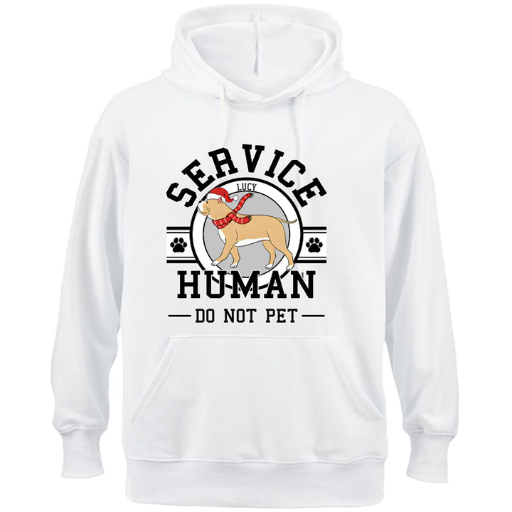 Service Human, Do Not Pet Christmas Version - Personalized Custom Hoodie