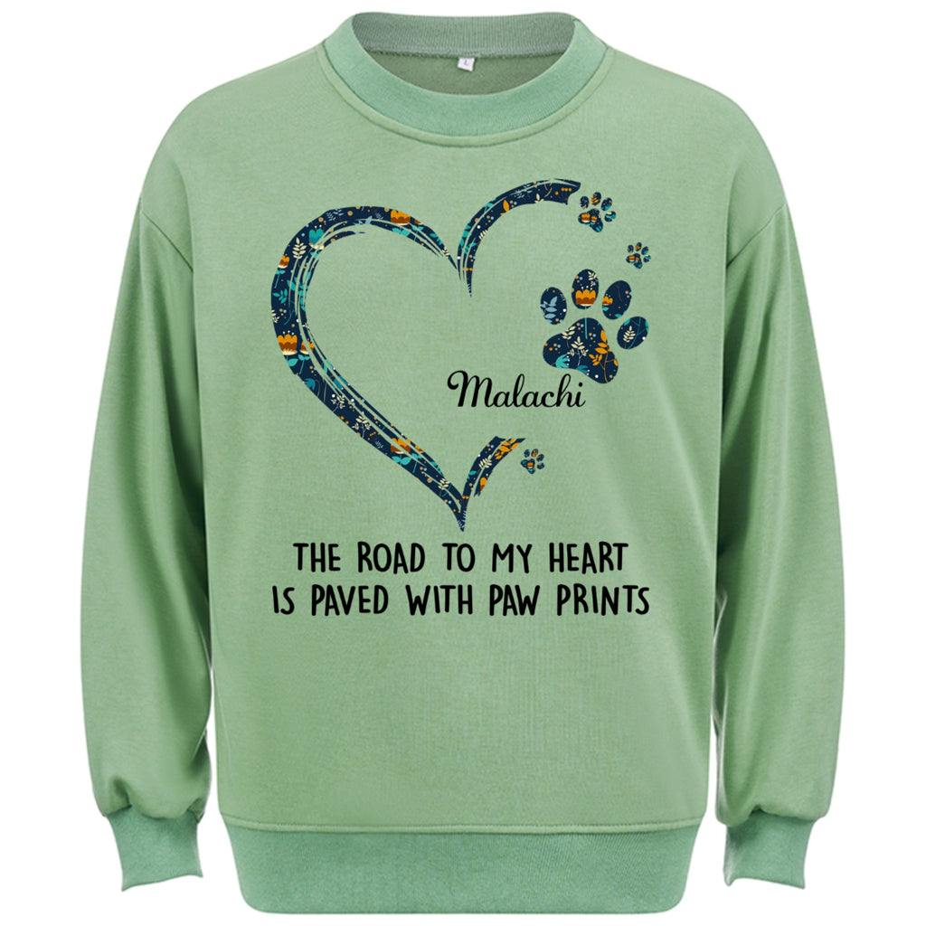 Road To Heart Pattern - Personalized Custom Christmas Sweatshirt