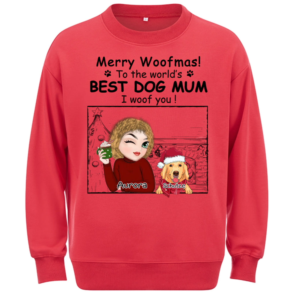 Best Dog Mom Christmas - Personalized Custom Sweatshirt