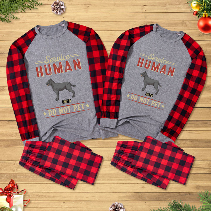 Service Human, Do Not Pet 8 - Personalized Custom Christmas Pajama Set