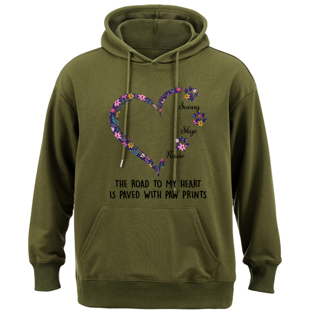 Road To Heart Pattern - Personalized Custom Christmas Hoodie