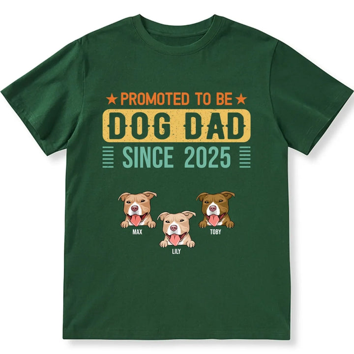 Promoted To Dog Dad - Personalized Custom Unisex T-shirt