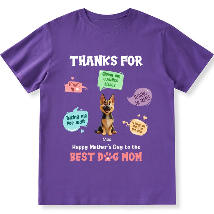 To The Best Dog Mom - Personalized Custom Unisex T-shirt