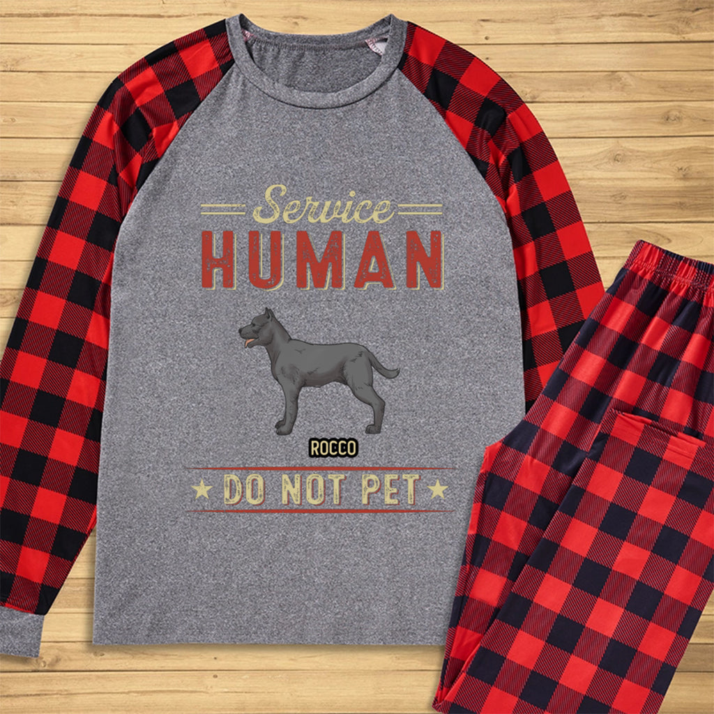 Service Human, Do Not Pet 8 - Personalized Custom Christmas Pajama Set