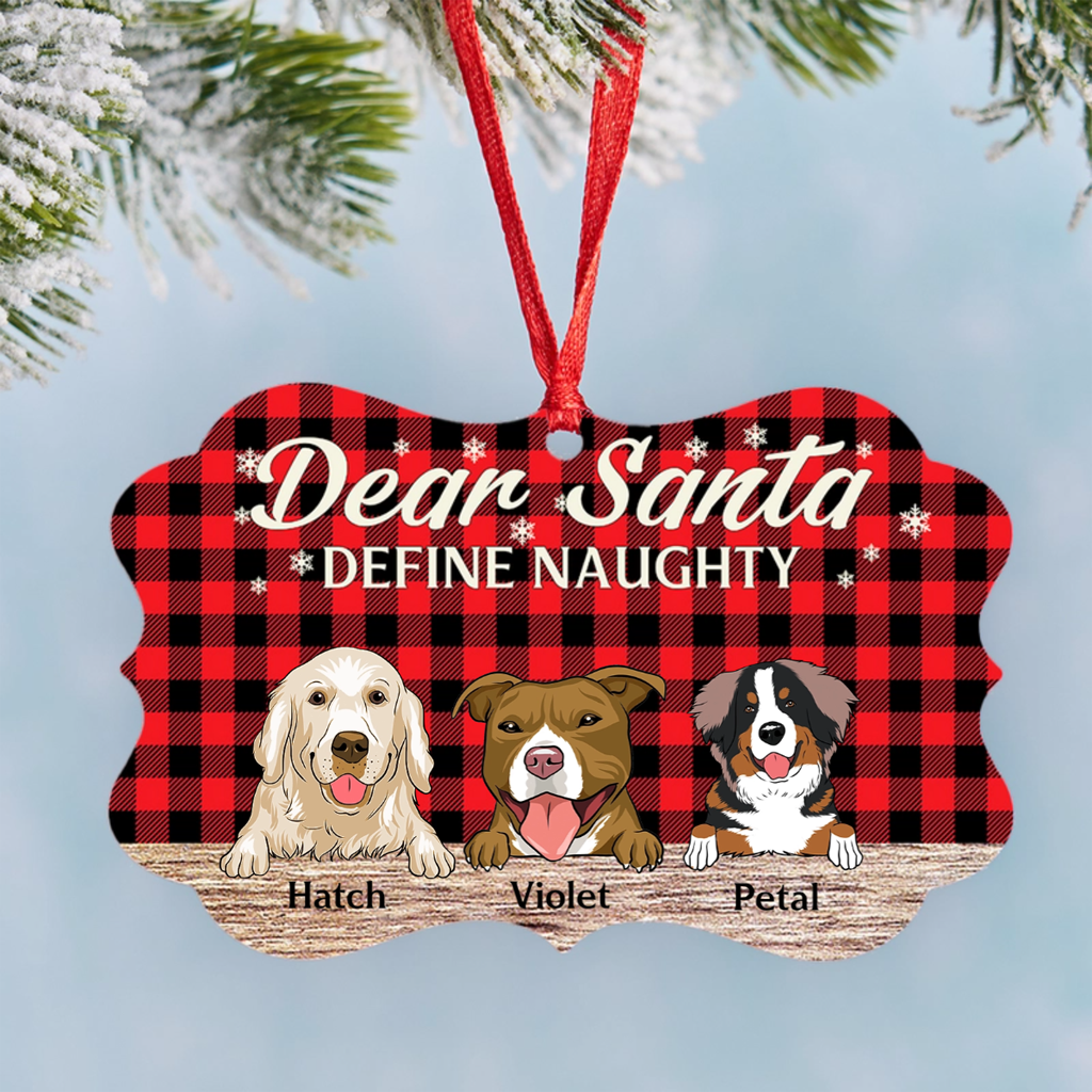 Define Naughty 2 - Personalized Christmas Ornament