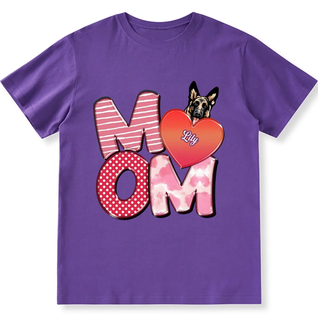 Dog Mom Love - Personalized Custom Unisex T-shirt