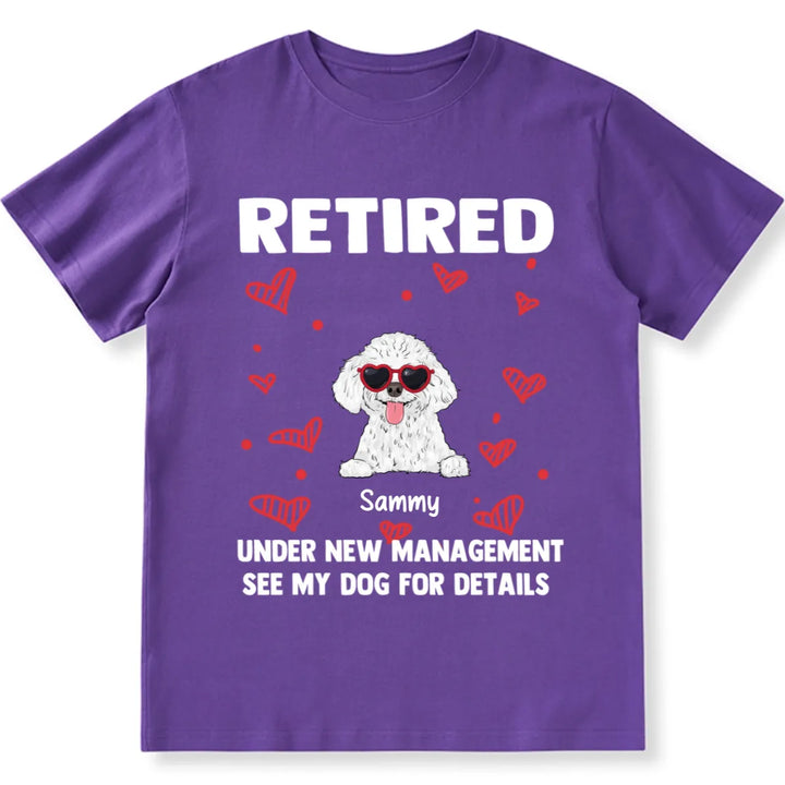 Retired Dog with Heart - Personalized Custom Unisex T-shirt