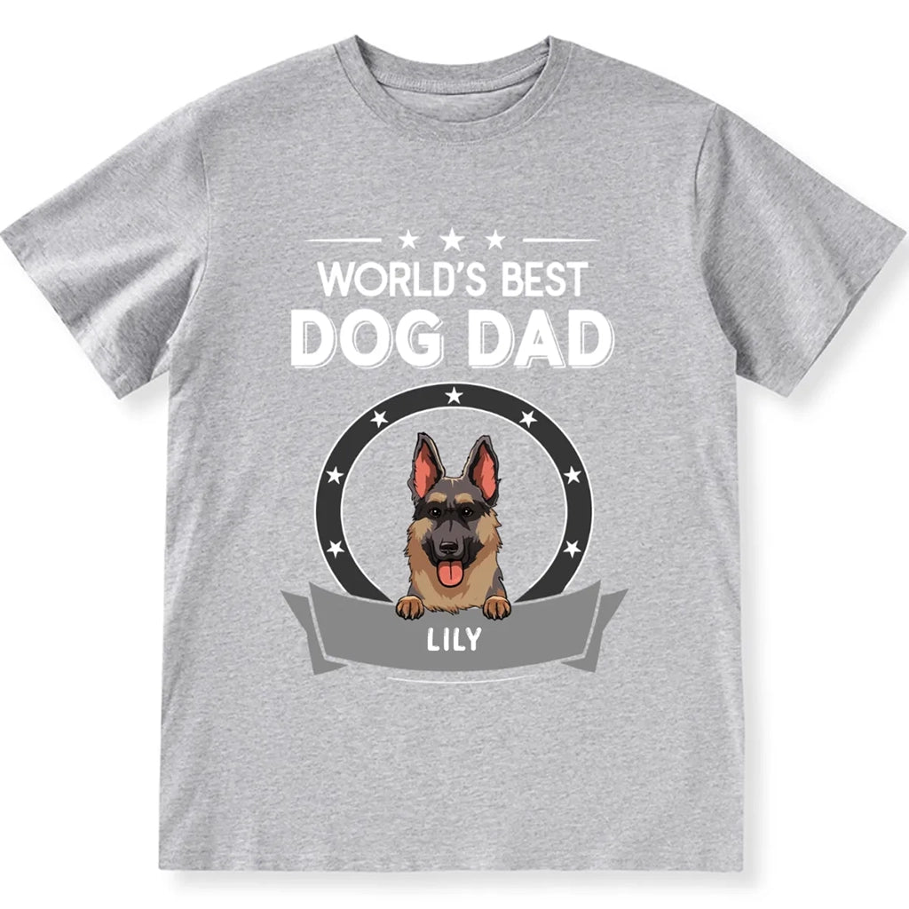 World's Best Dog Dad - Personalized Custom Unisex T-shirt