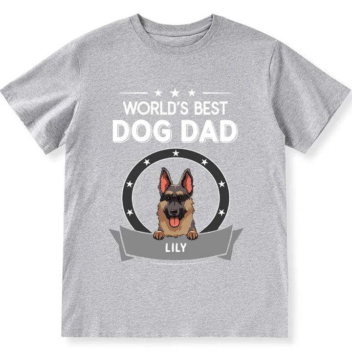 World's Best Dog Dad - Personalized Custom Unisex T-shirt