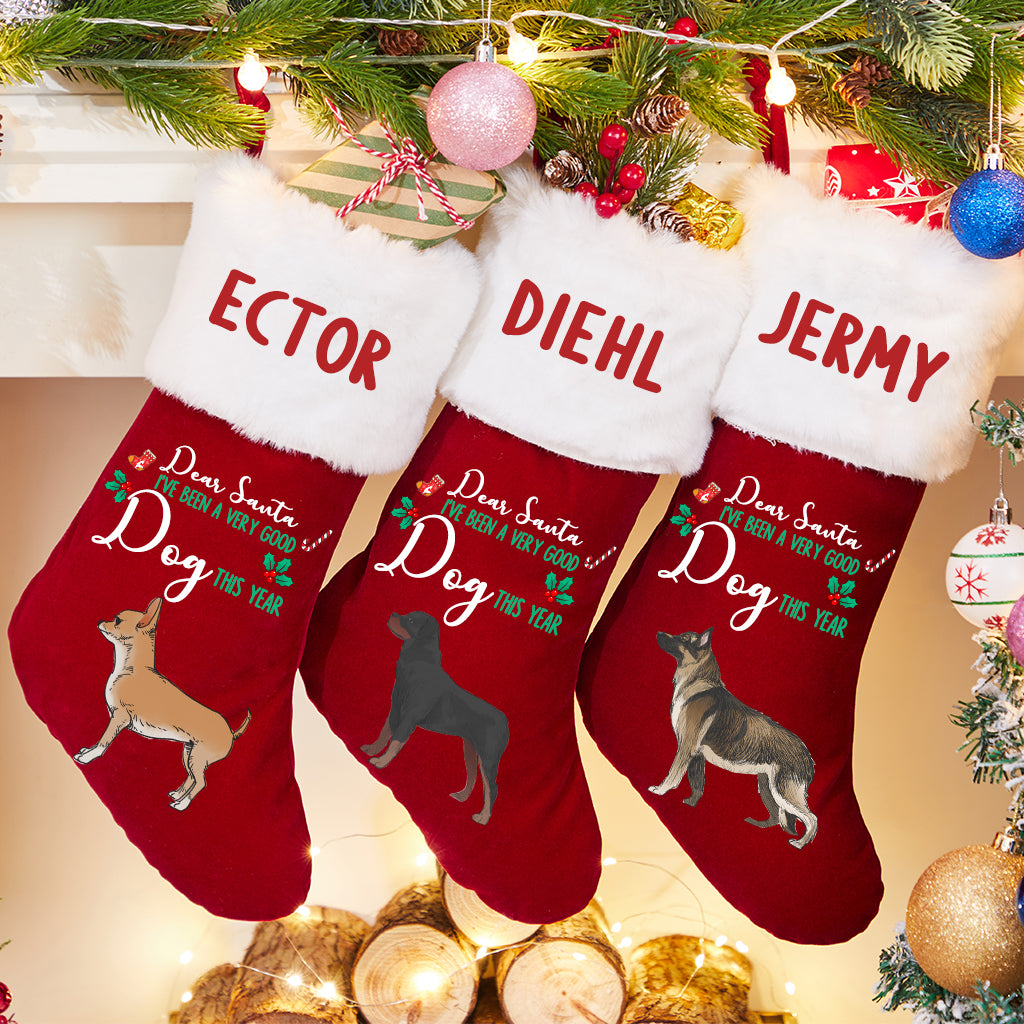 I've Been A Very Good Dog This Year - Personalized Christmas Stocking Dogs