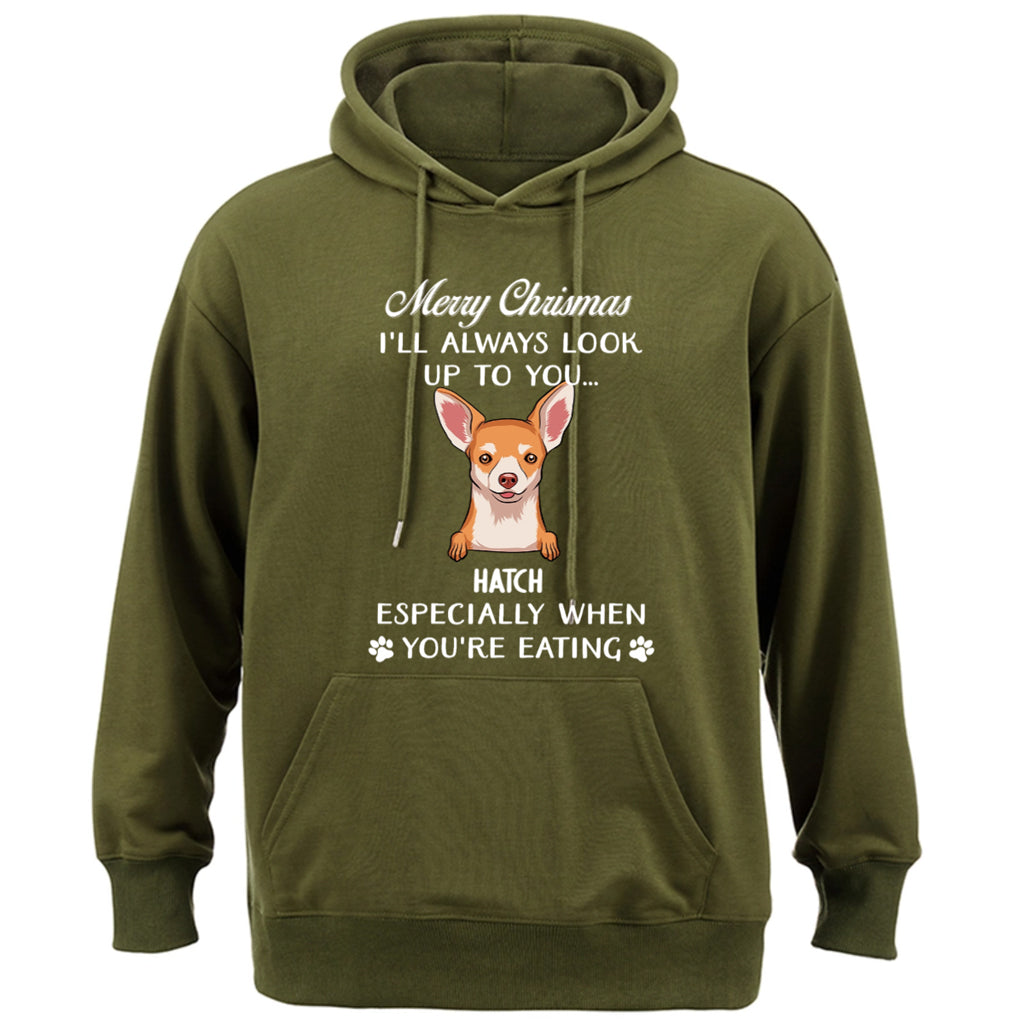 Always Look Up To You - Personalized Custom Christmas Hoodie