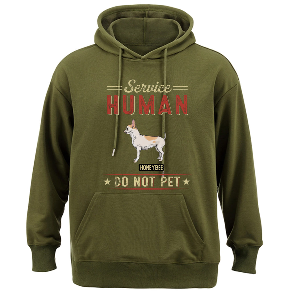 Service Human, Do Not Pet 8 - Personalized  Custom Hoodie