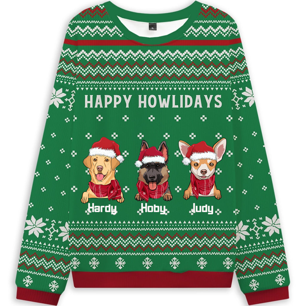 Happy Howlidays - Personalized Custom Christmas Ugly Sweatshirt