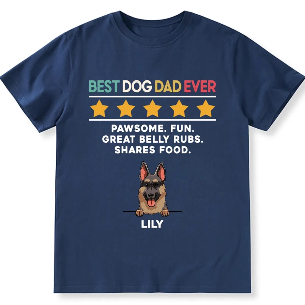 5 Star Review Dog Dad - Personalized Custom Unisex T-shirt