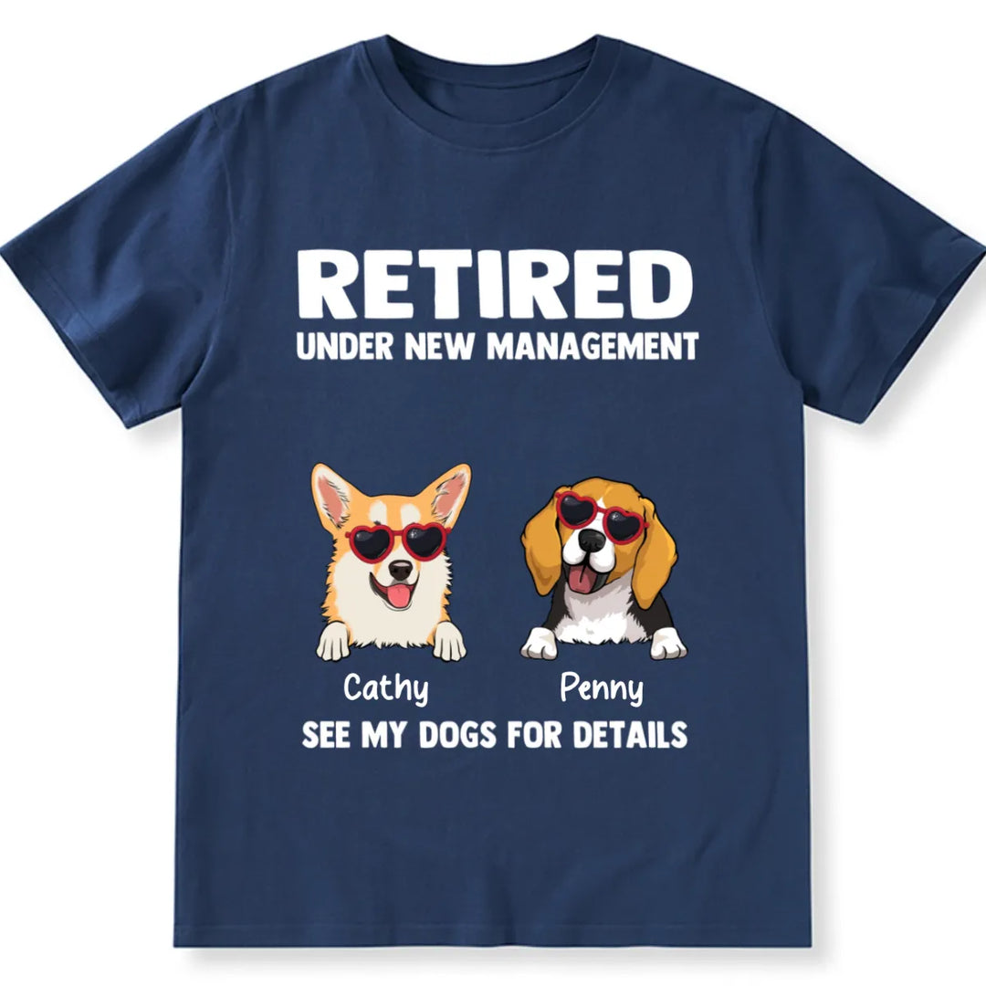 Retired Dog with Glasses - Personalized Custom Unisex T-shirt