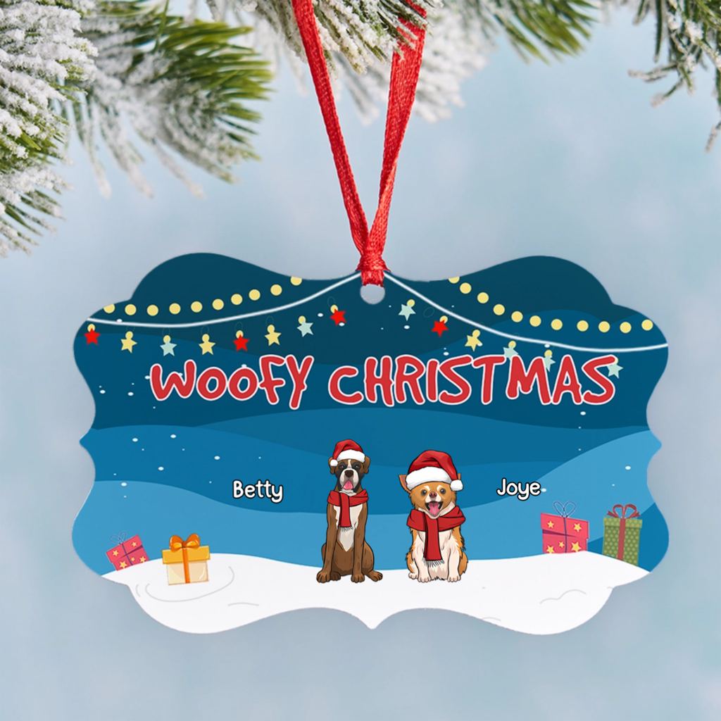 Woofy Christmas 2 - Personalized Christmas Ornament