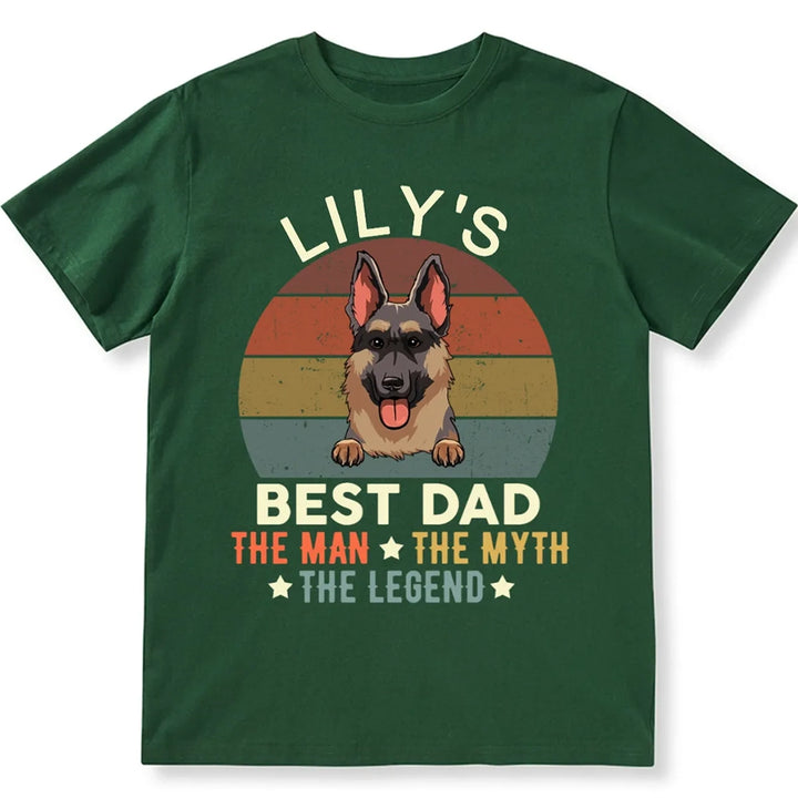 Best Dog Dad The Man - Personalized Custom Unisex T-shirt