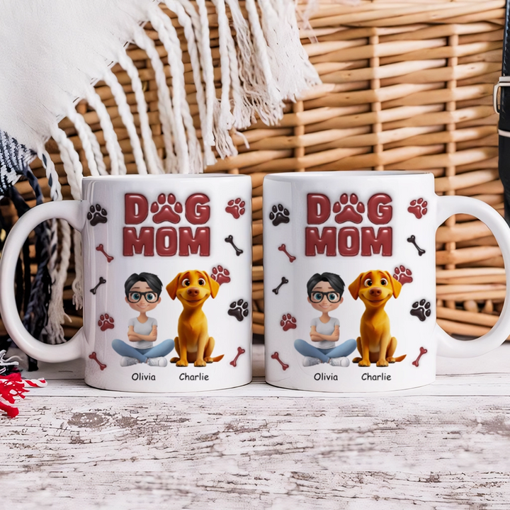 Lovely Dog Mama - Personalized Custom Coffee Mug