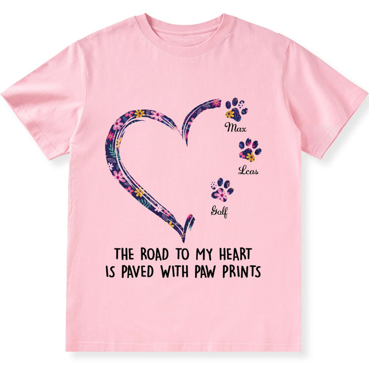 Road To Heart Pattern - Personalized Custom Christmas T-shirt