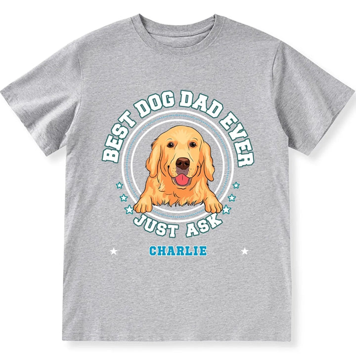 Best Dog Dad Badges - Personalized Custom Unisex T-shirt