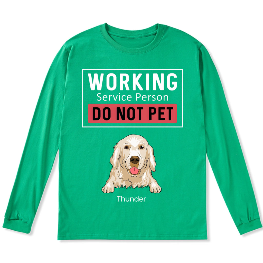 Dogs Working Service Human - Personalized Custom Long Sleeve T-shirt