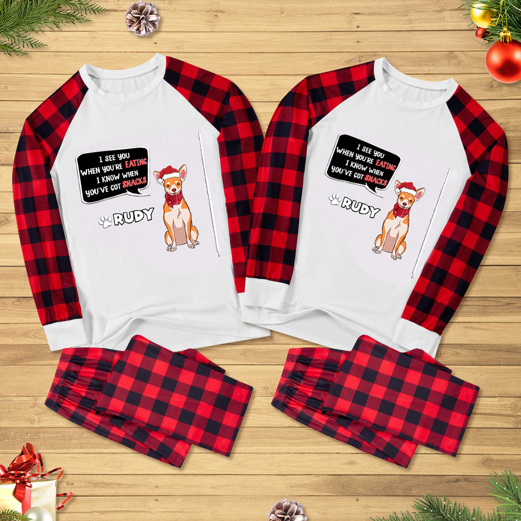 I See You - Personalized Custom Christmas Pajama Set