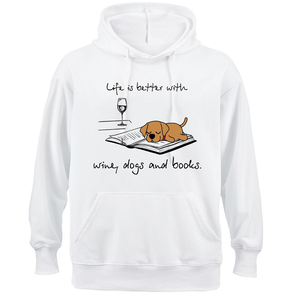 Life Is Better With Dogs And Books - Personalized  Custom Hoodie