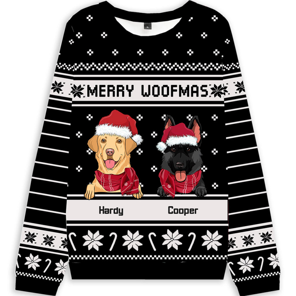 Merry Woofmas Dog - Personalized Custom Christmas Ugly Sweatshirt