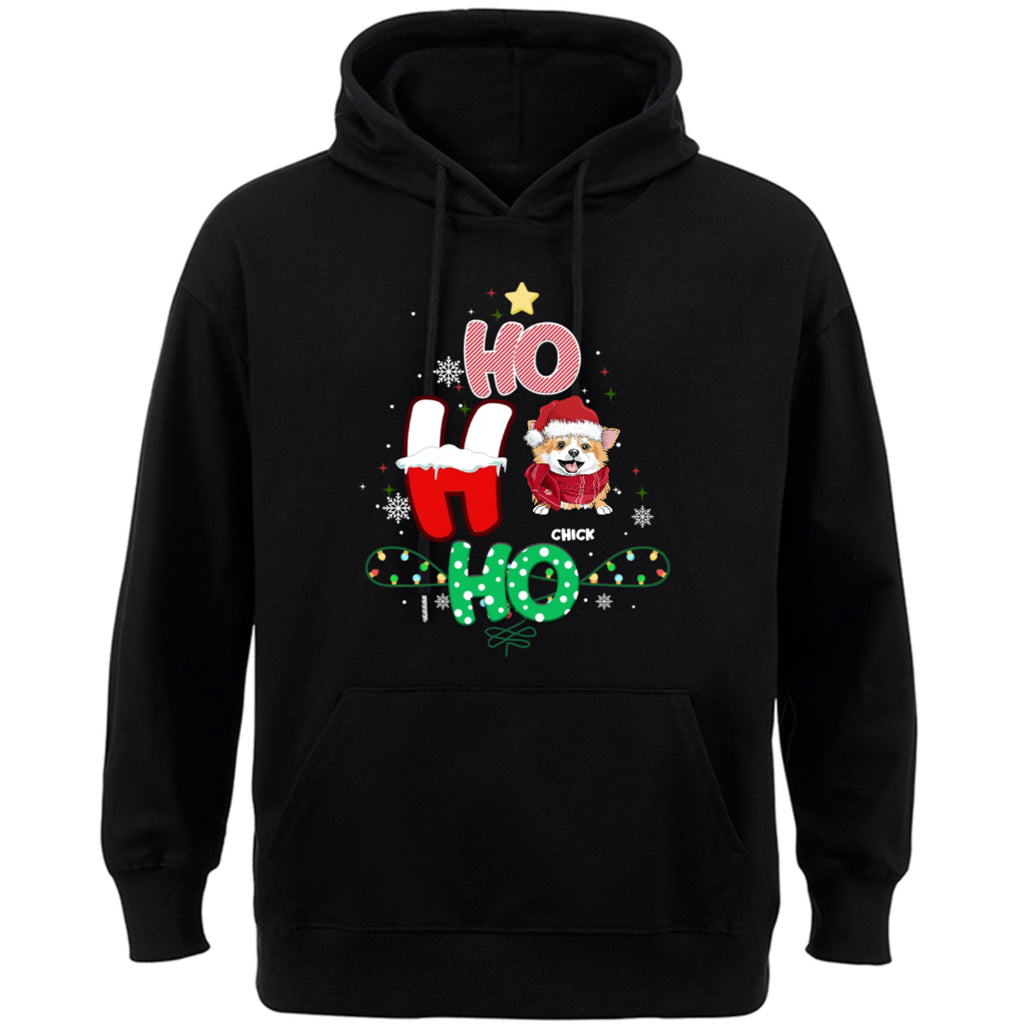 Ho Ho Ho Christmas Dogs - Personalized Custom Hoodie