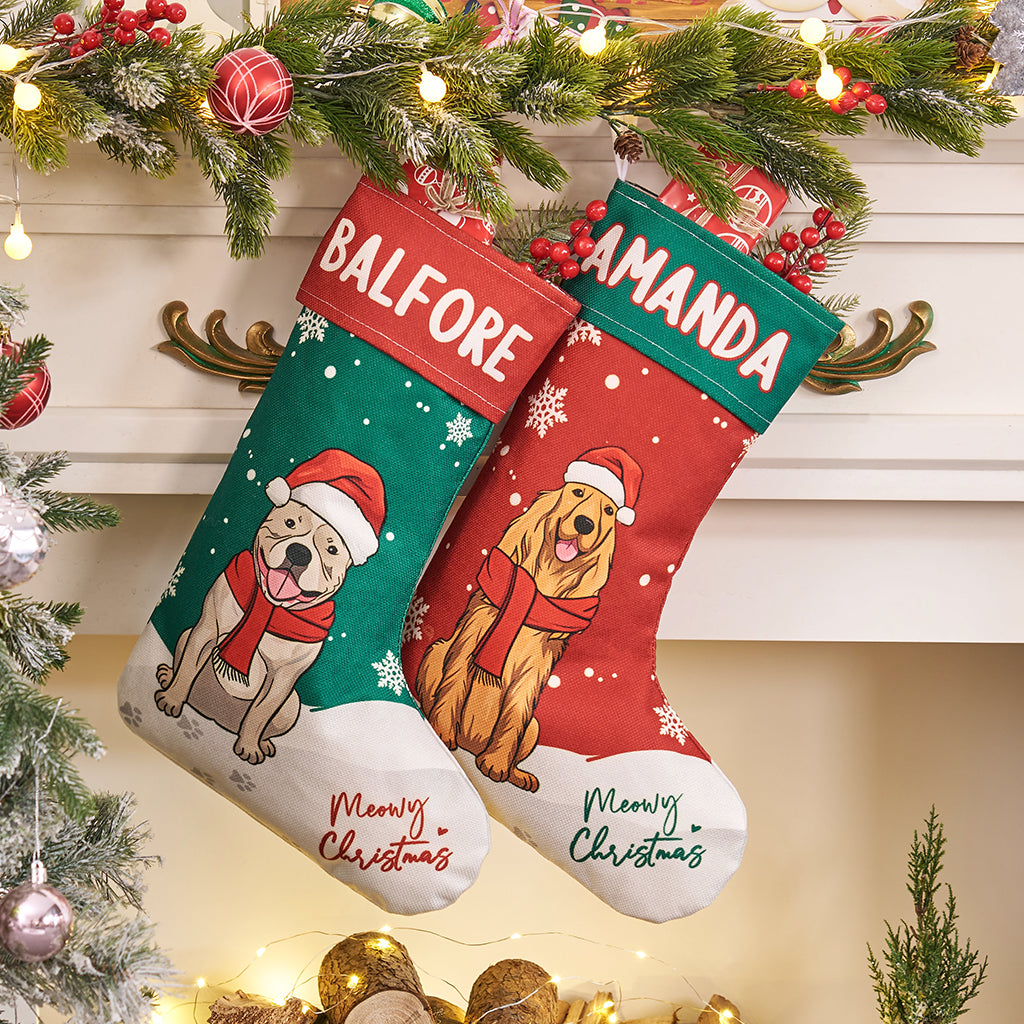 Christmas Is So Much Fun When You Are A Dog - Personalized Christmas Stocking Dogs