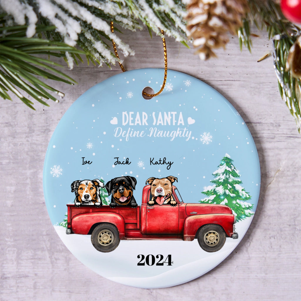 Define Naughty - Personalized Christmas Ornament