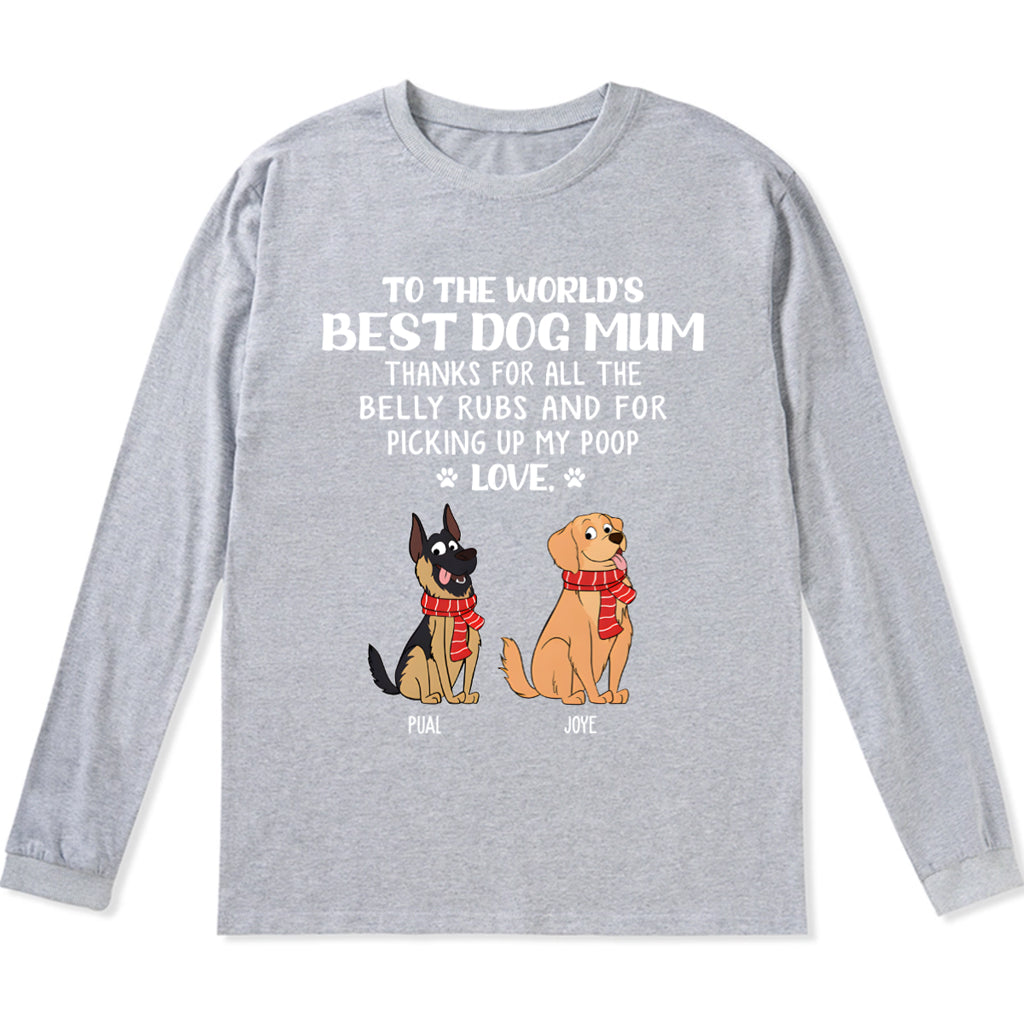 Best Dog Mom/Dad 1 - Personalized Custom Christmas Long Sleeve T-shirt