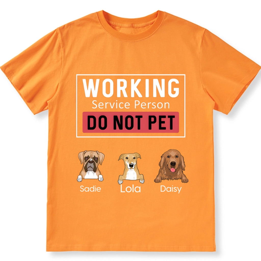 Dogs Working Service Human - Personalized Custom Unisex T-shirt