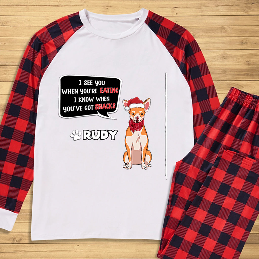 I See You - Personalized Custom Christmas Pajama Set