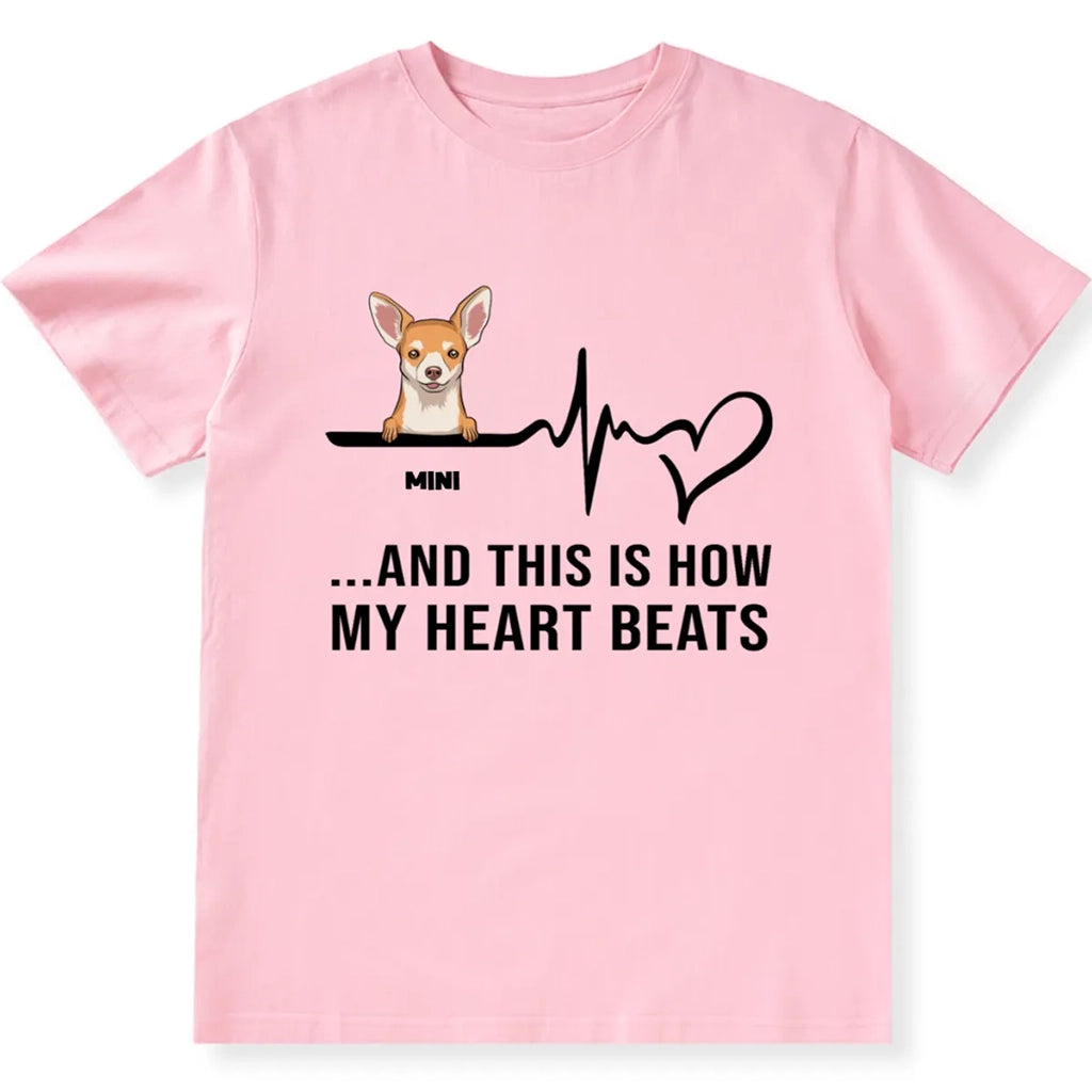 How My Heart Beat - Personalized Custom Unisex T-shirt