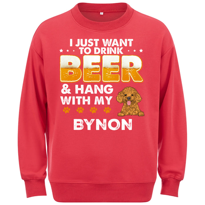 Beer and Dog - Personalized Custom Sweatshirt