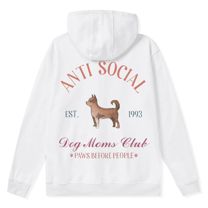 Anti Social Dog Moms Club - Personalized Custom Zipper Hoodie