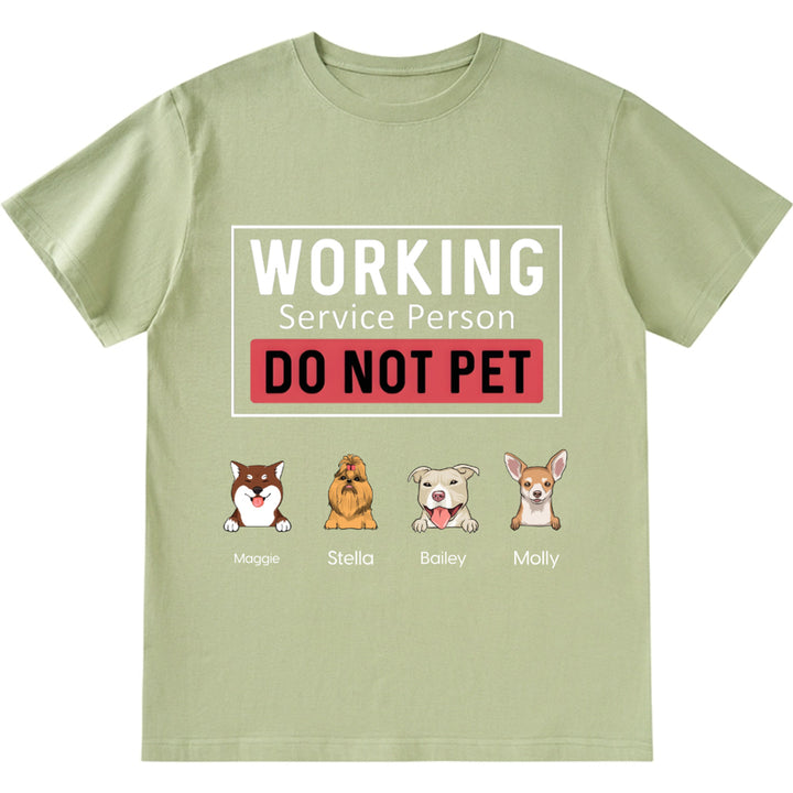 Dogs Working Service Human - Personalized Custom Unisex T-shirt