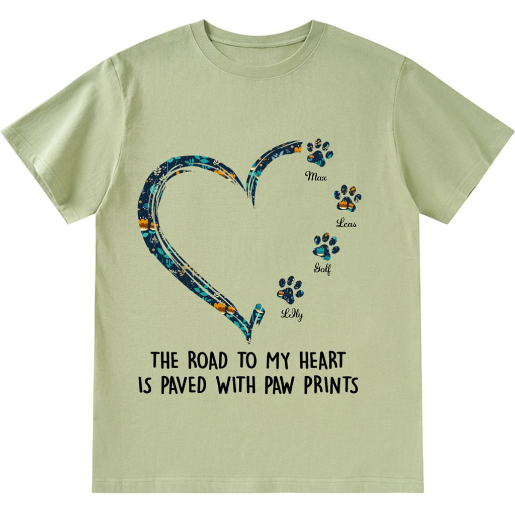 Road To Heart Pattern - Personalized Custom Christmas T-shirt