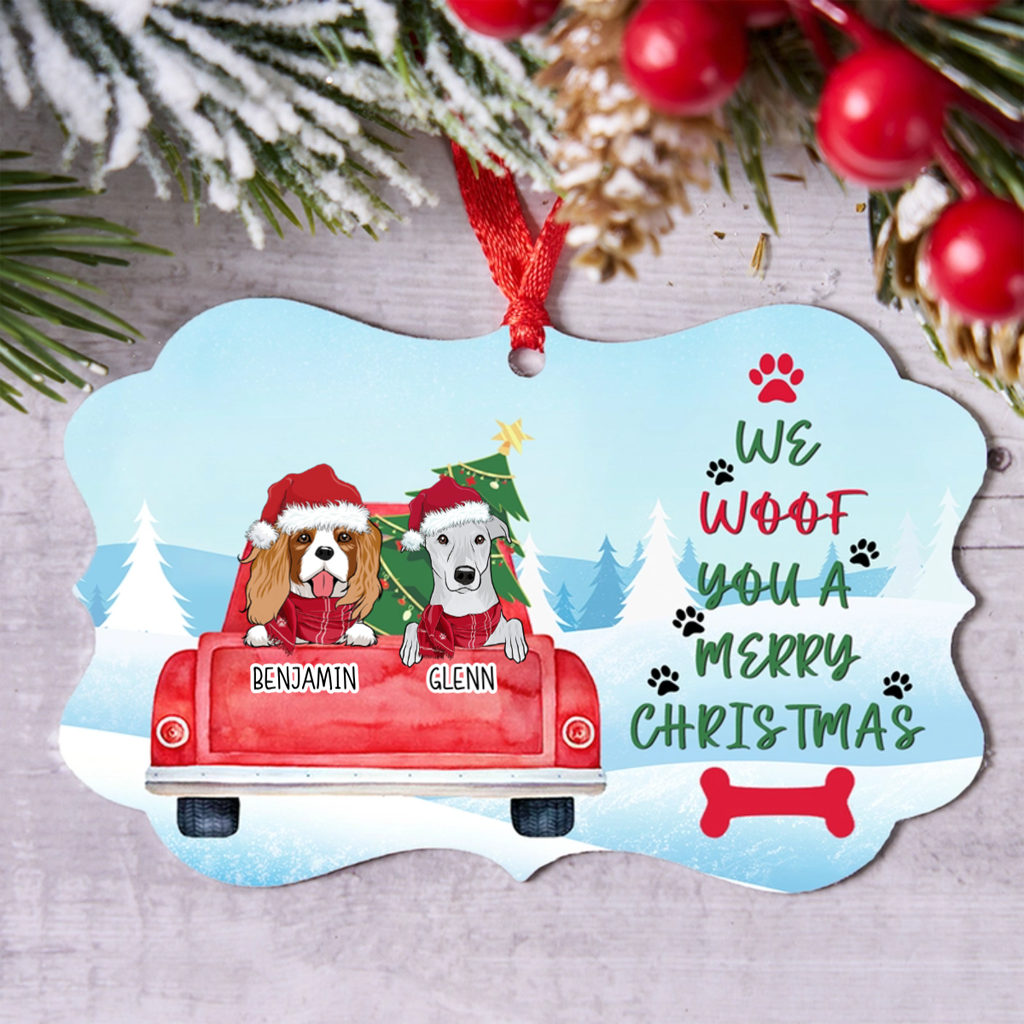 Woof You Christmas - Personalized Christmas Ornament