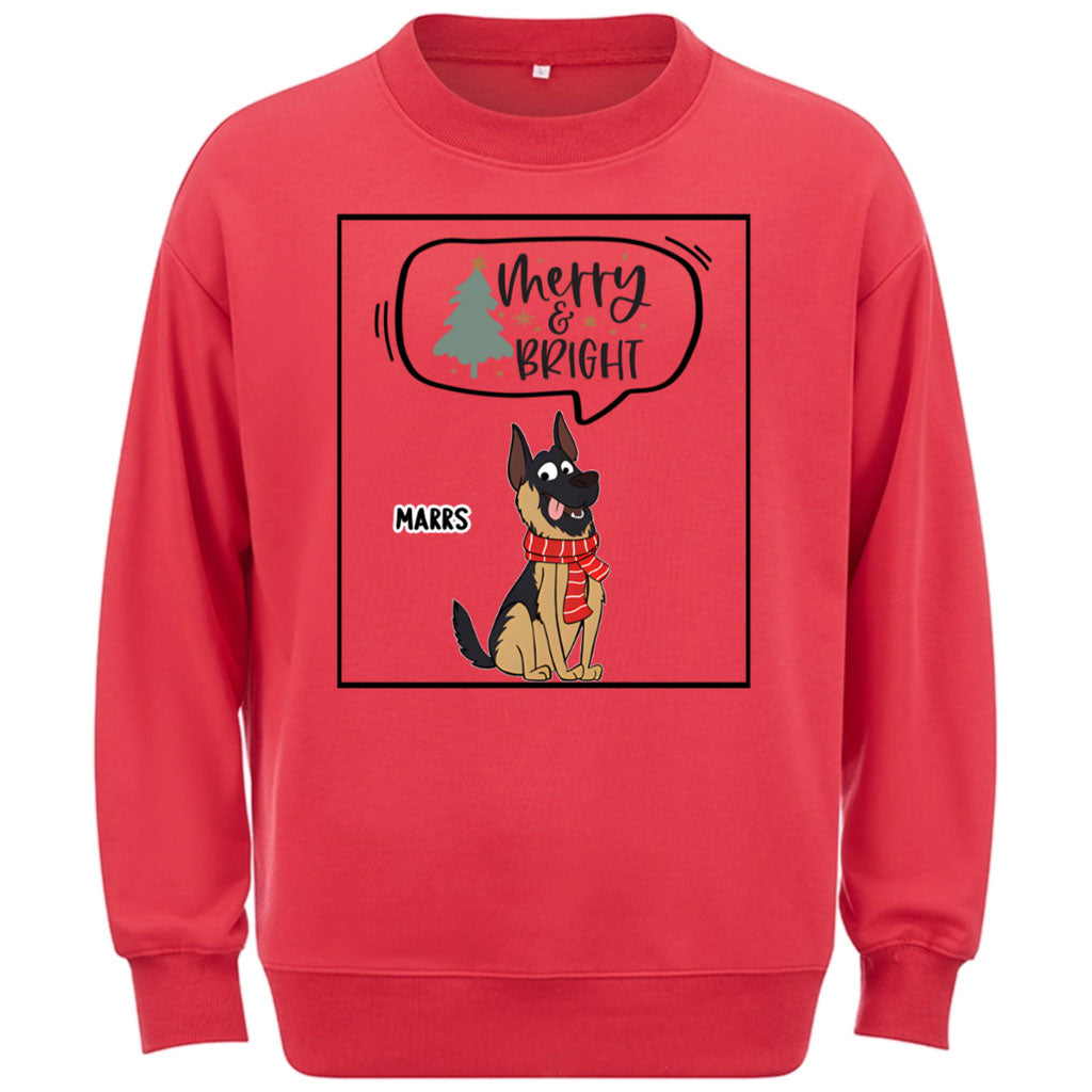 Merry And Bright -Personalized Custom Christmas Sweatshirt