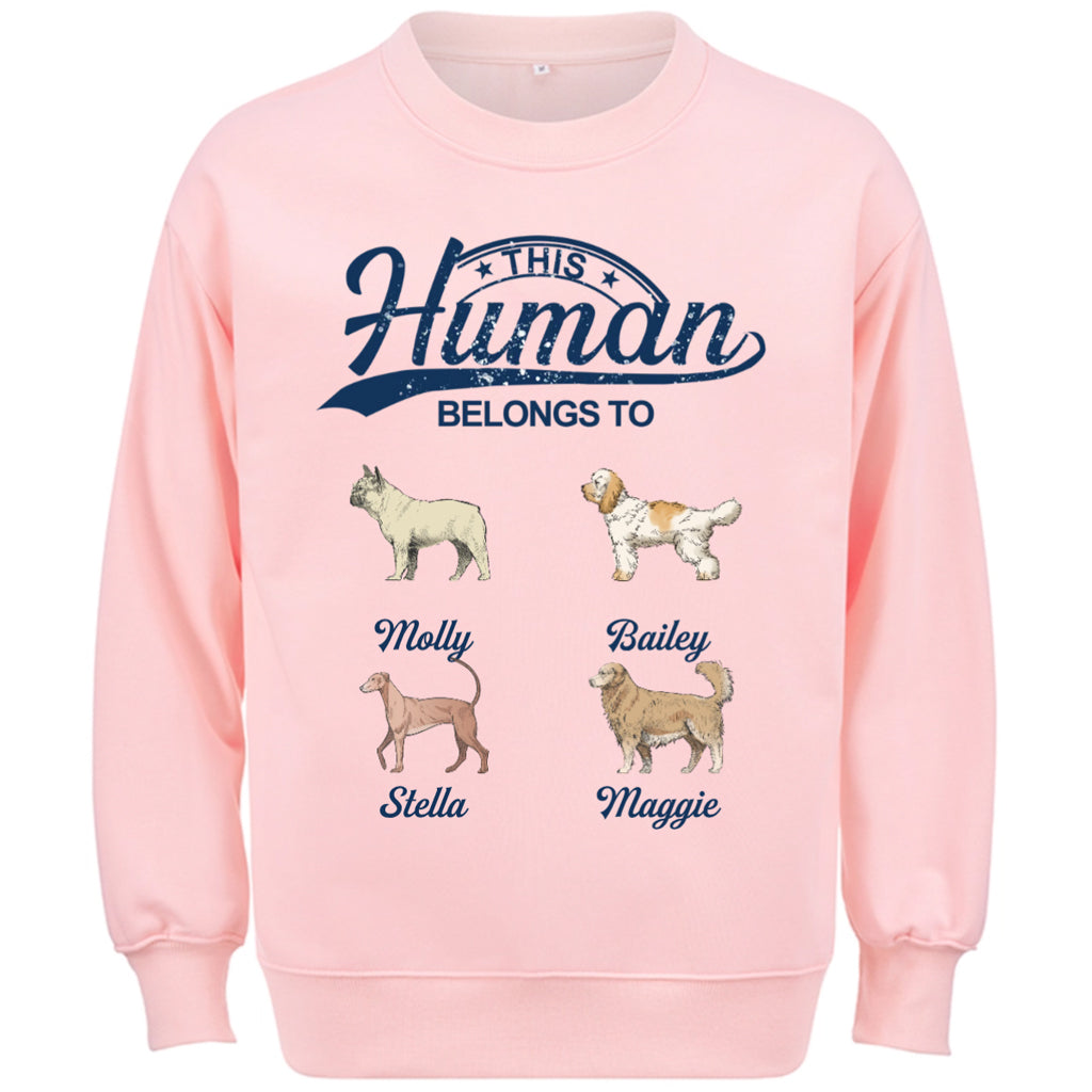 This Human Belongs To 2 - Personalized Custom Sweatshirt