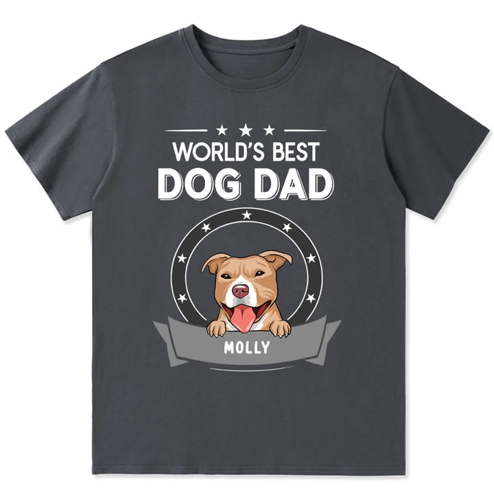 World's Best Dog Dad - Personalized Custom Unisex T-shirt