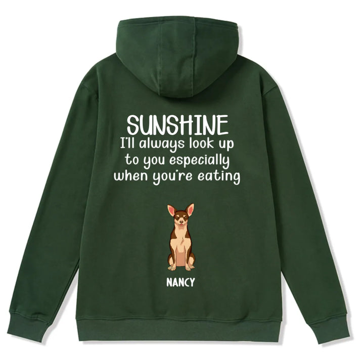 When You're Eating - Personalized Custom  Zipper Hoodie