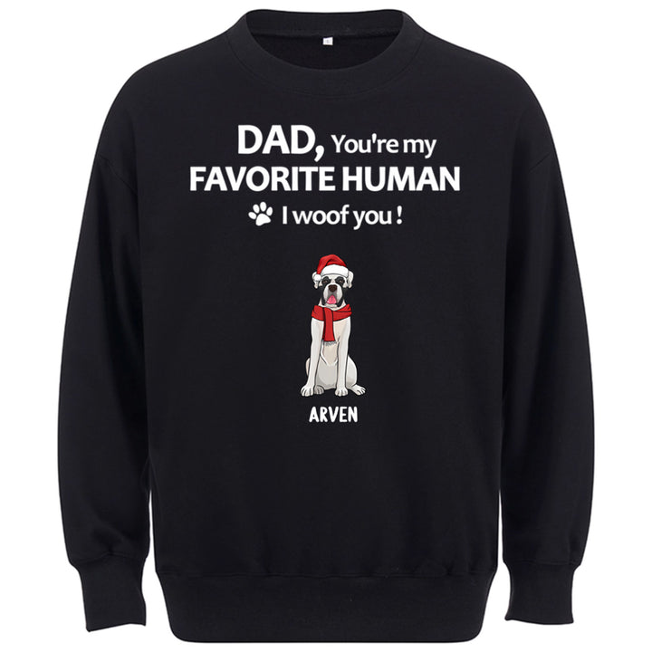 To My Favorite Human -  Personalized Custom Christmas Sweatshirt