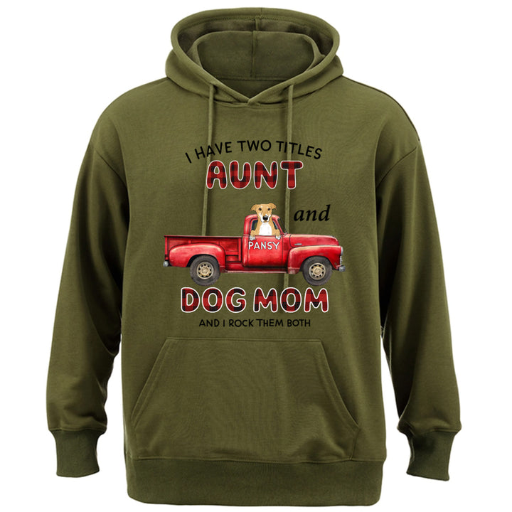 Aunt Dog Mom Plaid Christmas Truck - Personalized Custom Hoodie