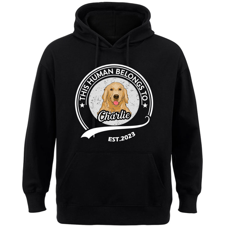 This Human Belongs To - Personalized Custom Hoodie