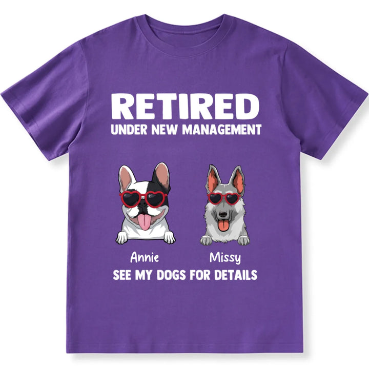 Retired Dog with Glasses - Personalized Custom Unisex T-shirt